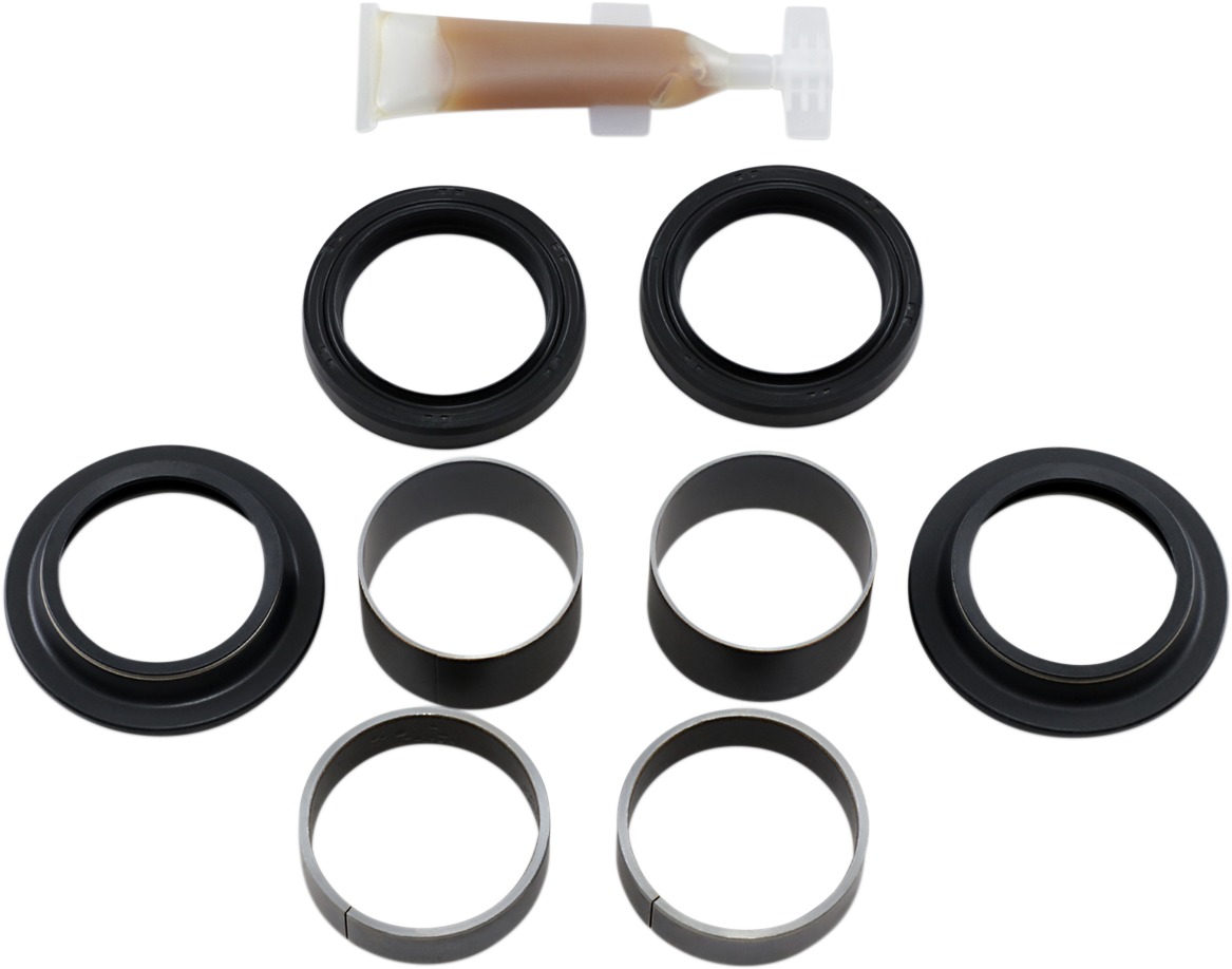 Fork Service Kit w/ Bushings, Oil Seals, & Dust Wipers - 02-03 Kawasaki KX125 & KX250 - Click Image to Close