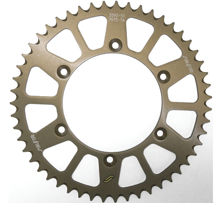 Works Triplestar Aluminum Rear Sprocket 46T - For DRZ400 E/S/SM, KLX400, RM 125/250, RMZ250/450 - Click Image to Close