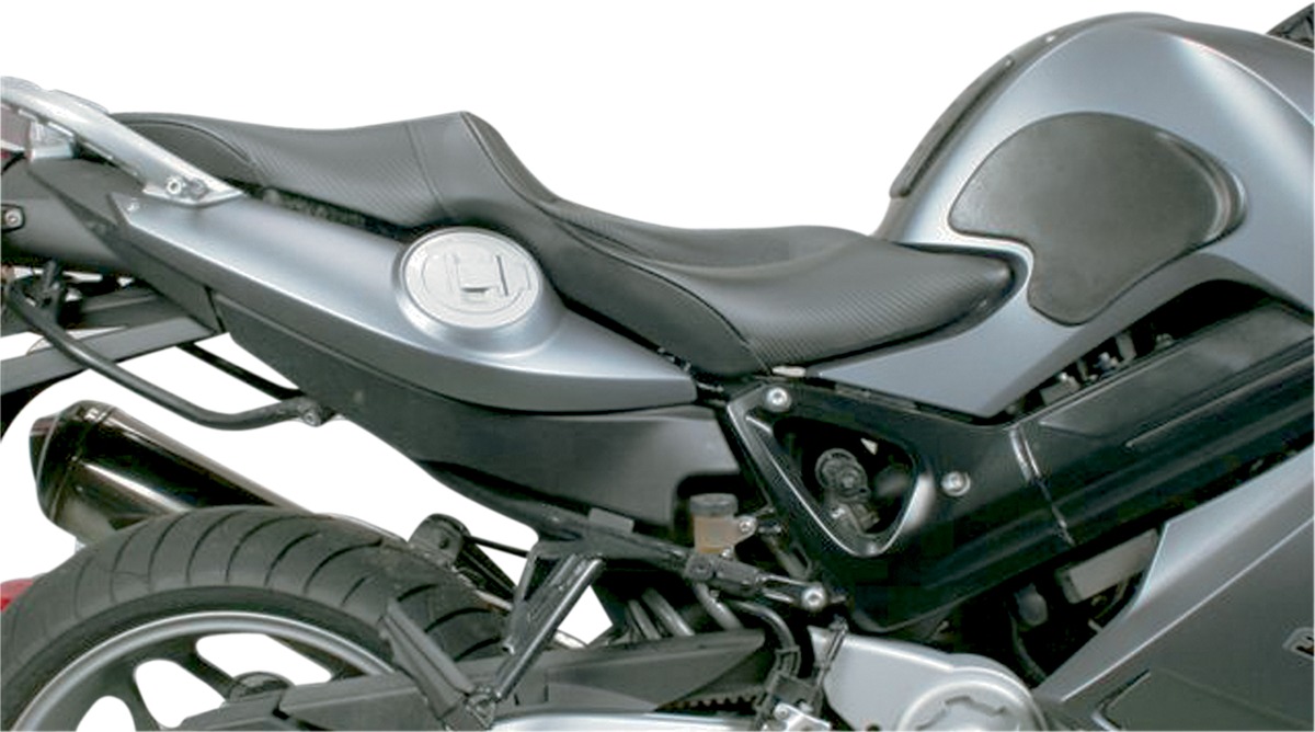 World Sport Performance CarbonFX Vinyl 2-Up Seat Low - For BMW F800 - Click Image to Close