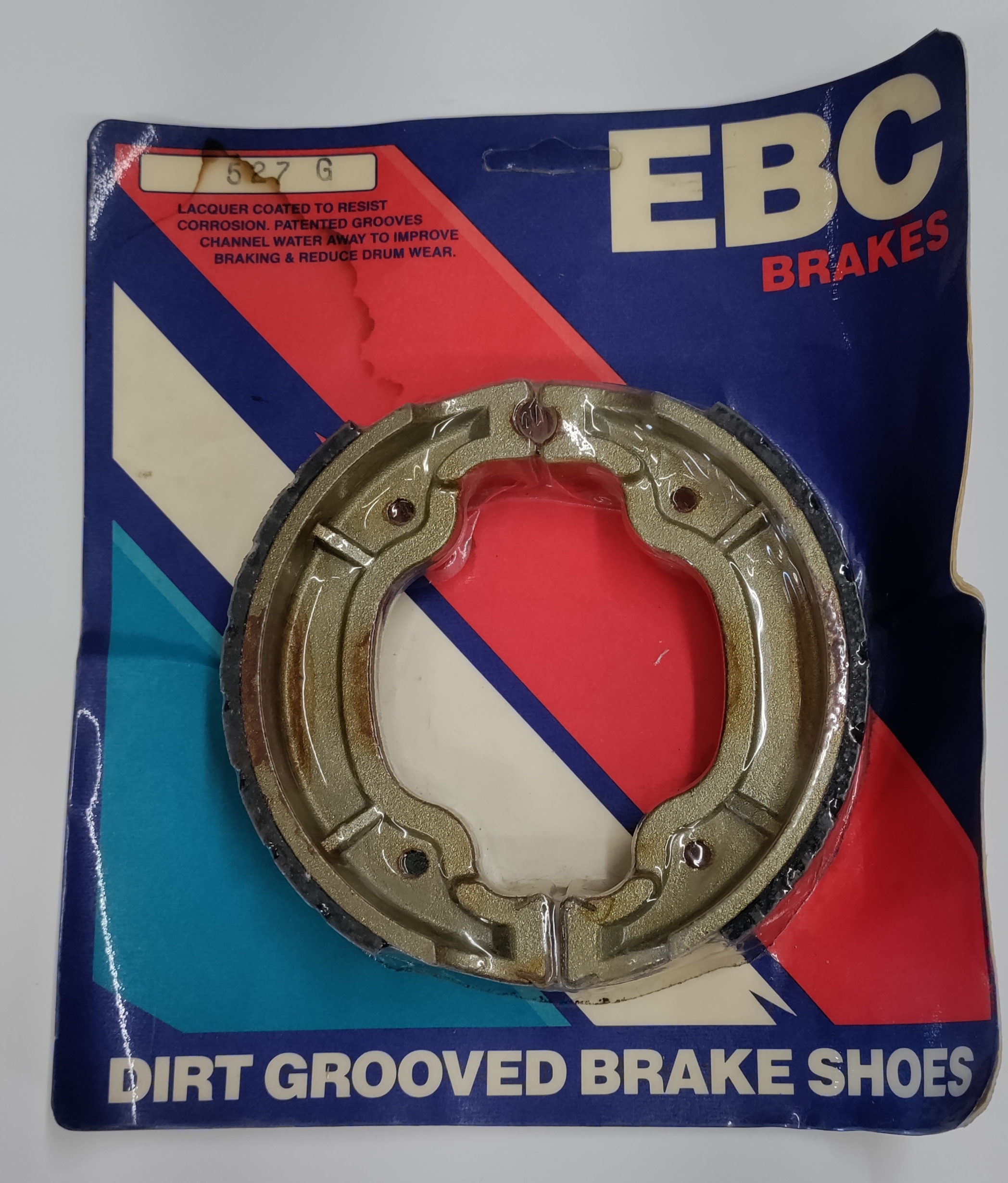 Grooved Organic Brake Shoes - Front Shoes on 92-00 Yamaha TW200 - Rear For TTR225,TTR230,XT350 & 50/80 Raptor/Grizzly - Click Image to Close