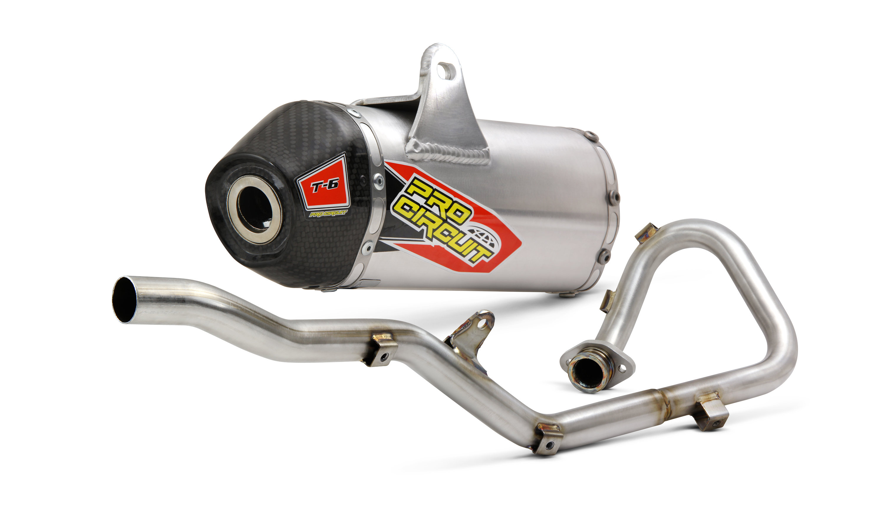 T-6 Full Exhaust w/ Carbon Fiber Cap - For 00-21 Yamaha TTR125 - Click Image to Close