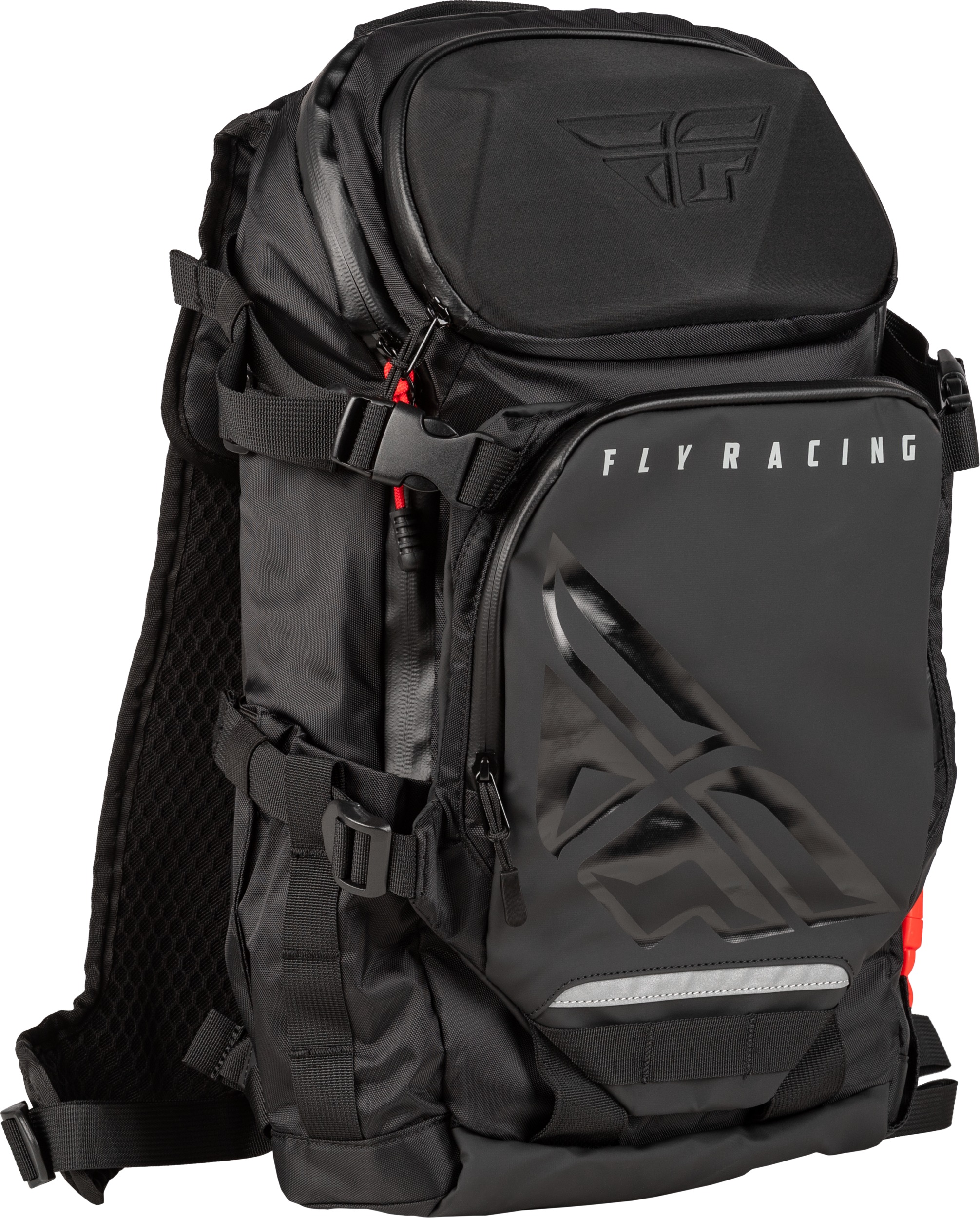 Fly Racing Backcountry Pack Black 13L Snow Backpack - 13L snow backpack with shovel and probe storage - Click Image to Close