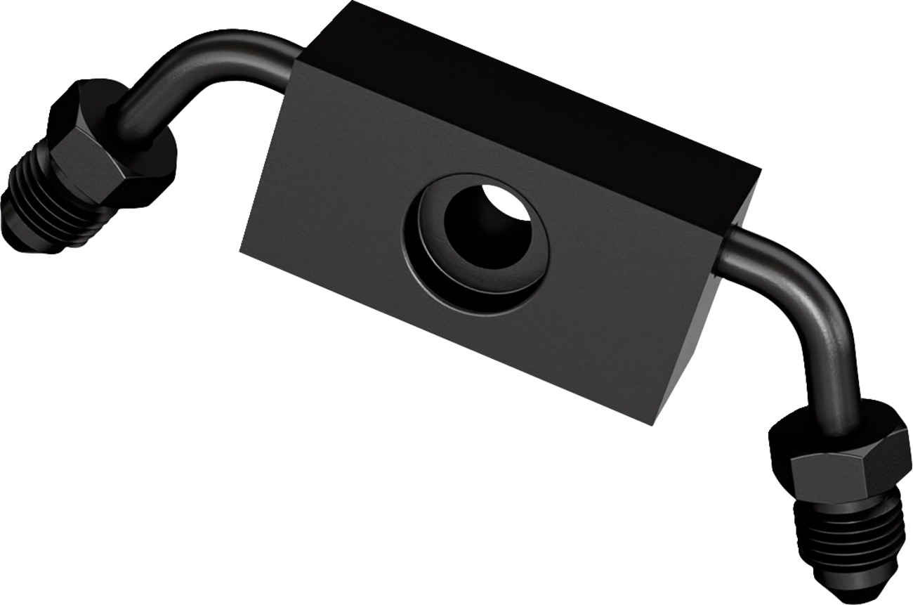 Goodridge Front ABS Brake Line Router Black For Harley Dyna Models - Front ABS brake line router for Harley Dyna models - Click Image to Close