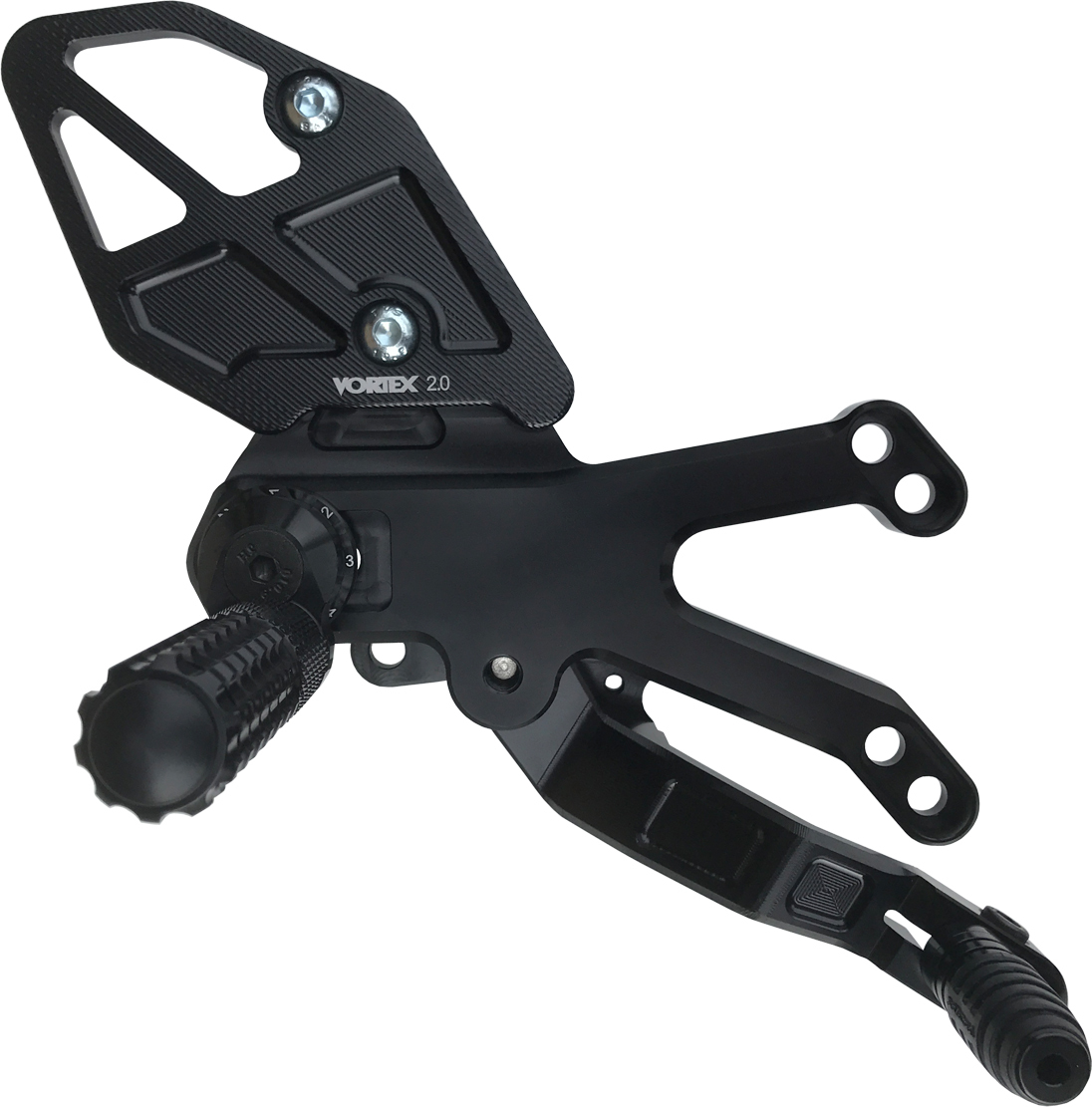 Adjustable Rearset - Black - For 15-17 Yamaha YZF R3 - Click Image to Close
