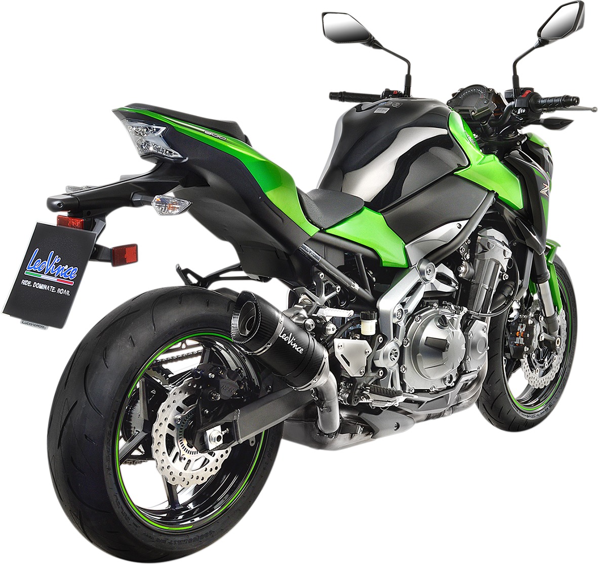 Carbon Fiber LV Pro Slip On Exhaust Muffler - For 17-24 Kawasaki Z900 - Click Image to Close