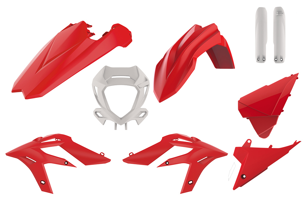 Full Enduro Plastic Kit - Red & White - For 20-22 Beta X-Trainer - Click Image to Close