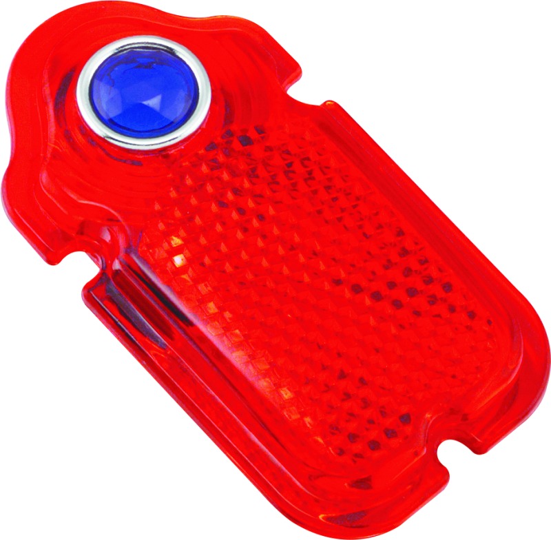 Bikers Choice Blue Dot Taillight Lens 1947-54 Tombstone - Taillight lens for 1947-54 Tombstone Harley-Davidson - Click Image to Close