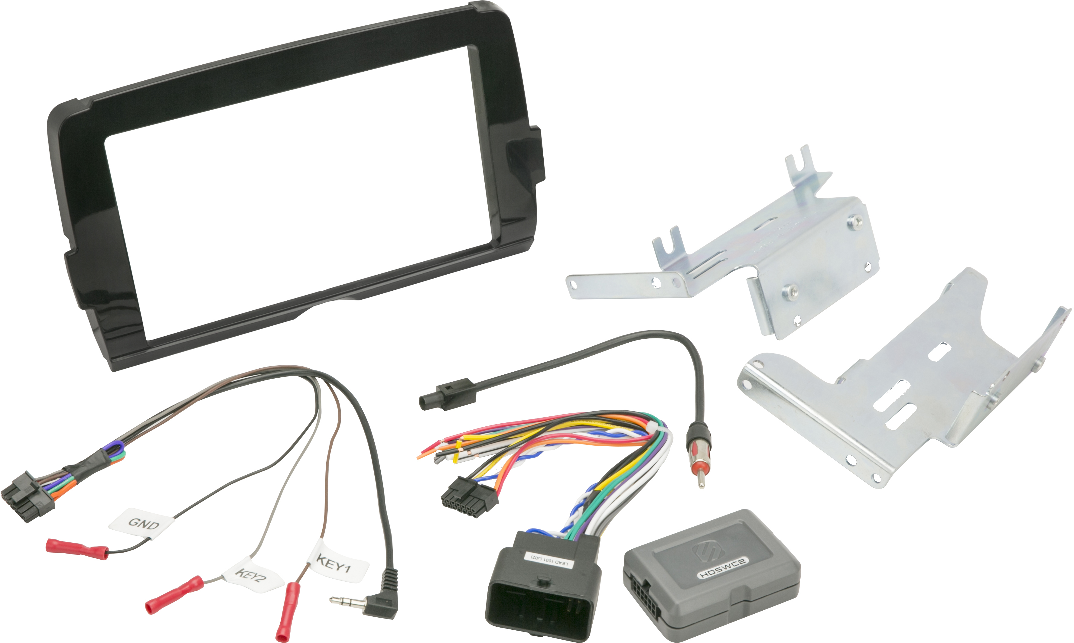 Double Din Stereo Install Kit - For Harley Davidson Touring - Click Image to Close