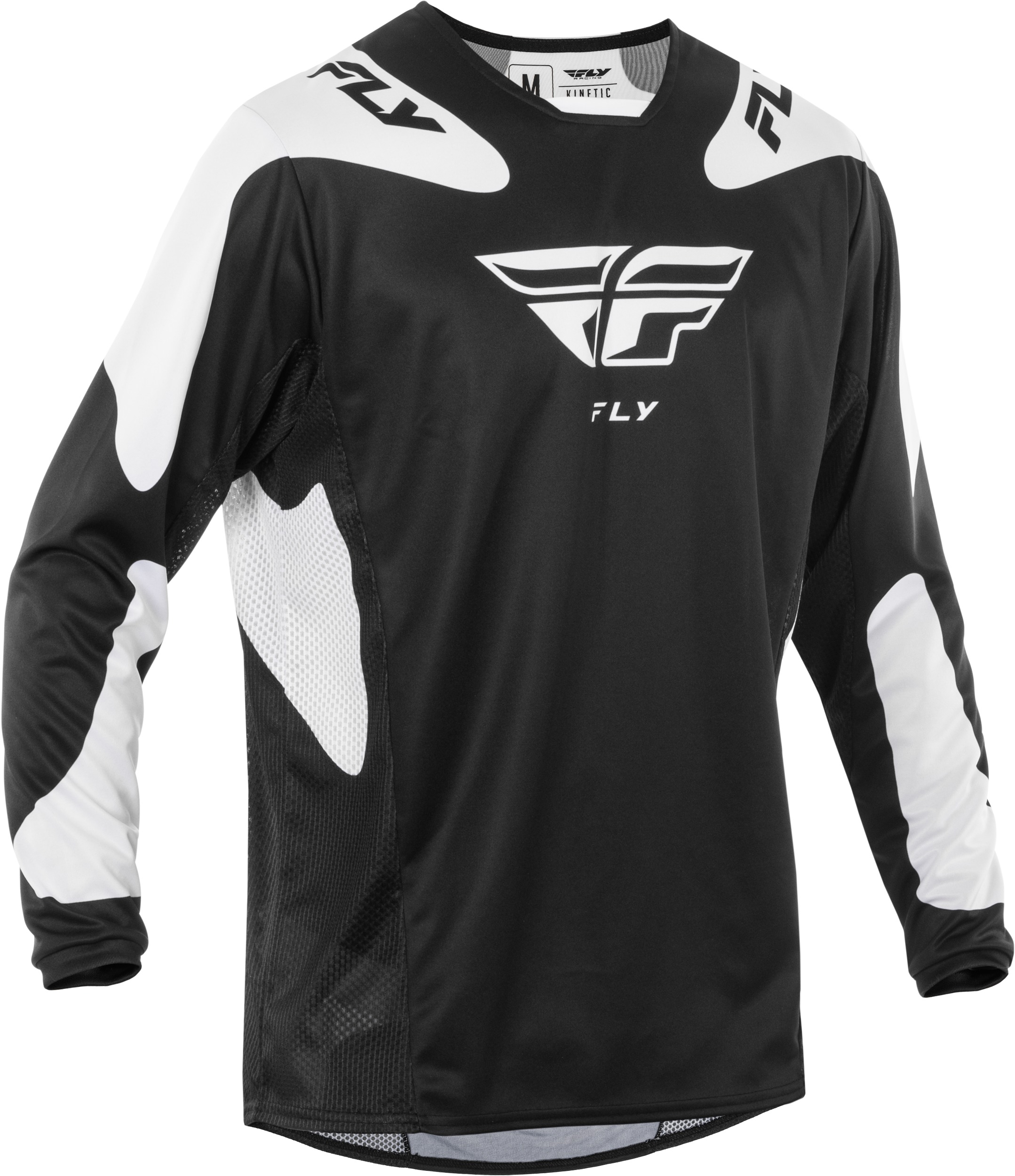 Fly Racing Kinetic Sym Jersey Black/White 2X-Large - Offroad jersey in Black/White, size 2X-Large - Click Image to Close