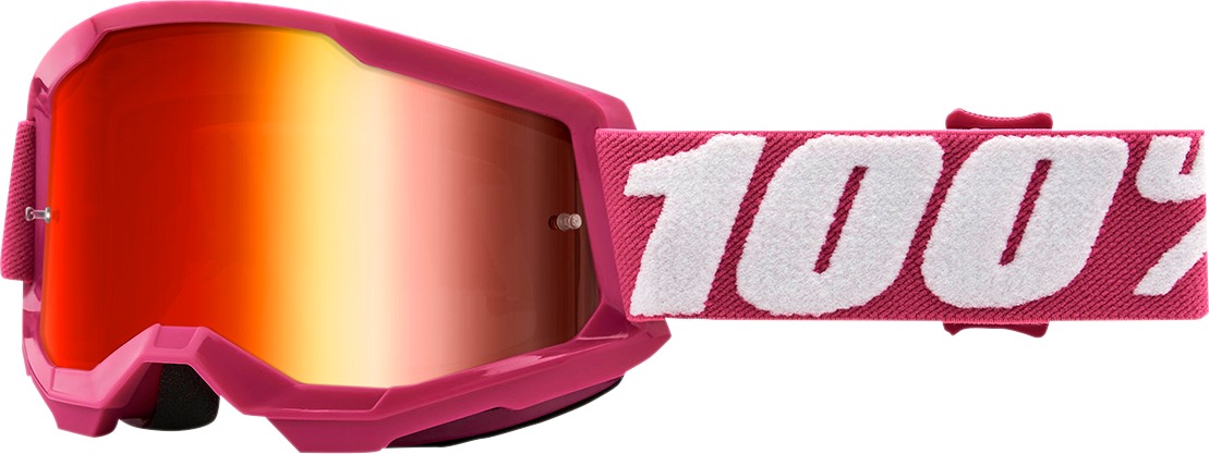 Strata 2 Pink "Fletcher" Junior Goggles - Red Mirror Lens - Click Image to Close