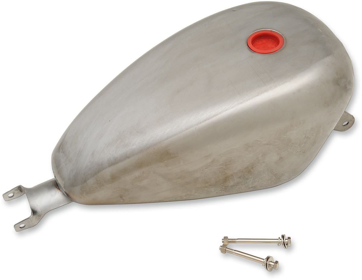 Drag Specialties Custom Gas Tank Raw Steel For Harley XL Sportster - Raw steel gas tank for Harley XL Sportster models - Click Image to Close