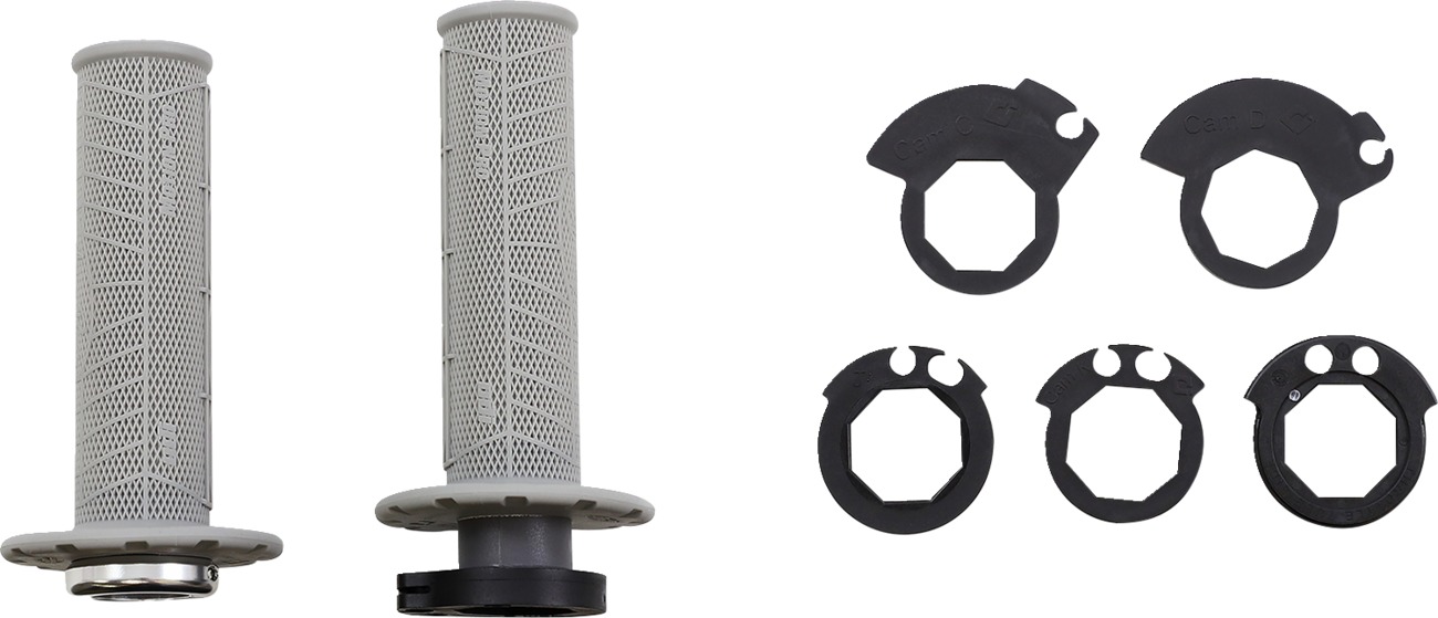 ODI DirtControl V2 Lock-On Grips Gray 7/8in Bars Pair - ODI Lock-On Grips Gray For 7/8in Bars - Click Image to Close