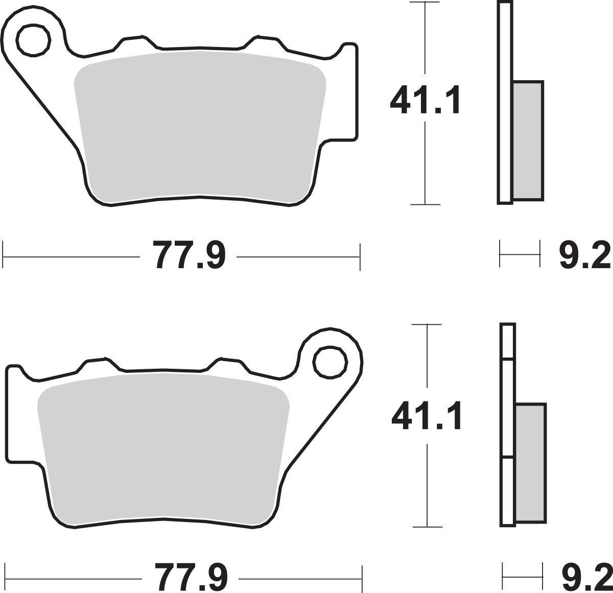Rear Ceramic Brake Pads - 675Hf Ceramic Brake Pads Sbs - Click Image to Close