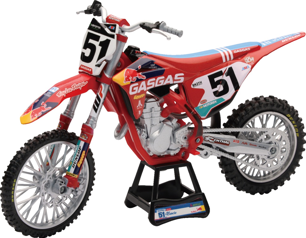 1:12 Scale Red Bull GasGas MC 450F Barcia Replica by New Ray - Click Image to Close