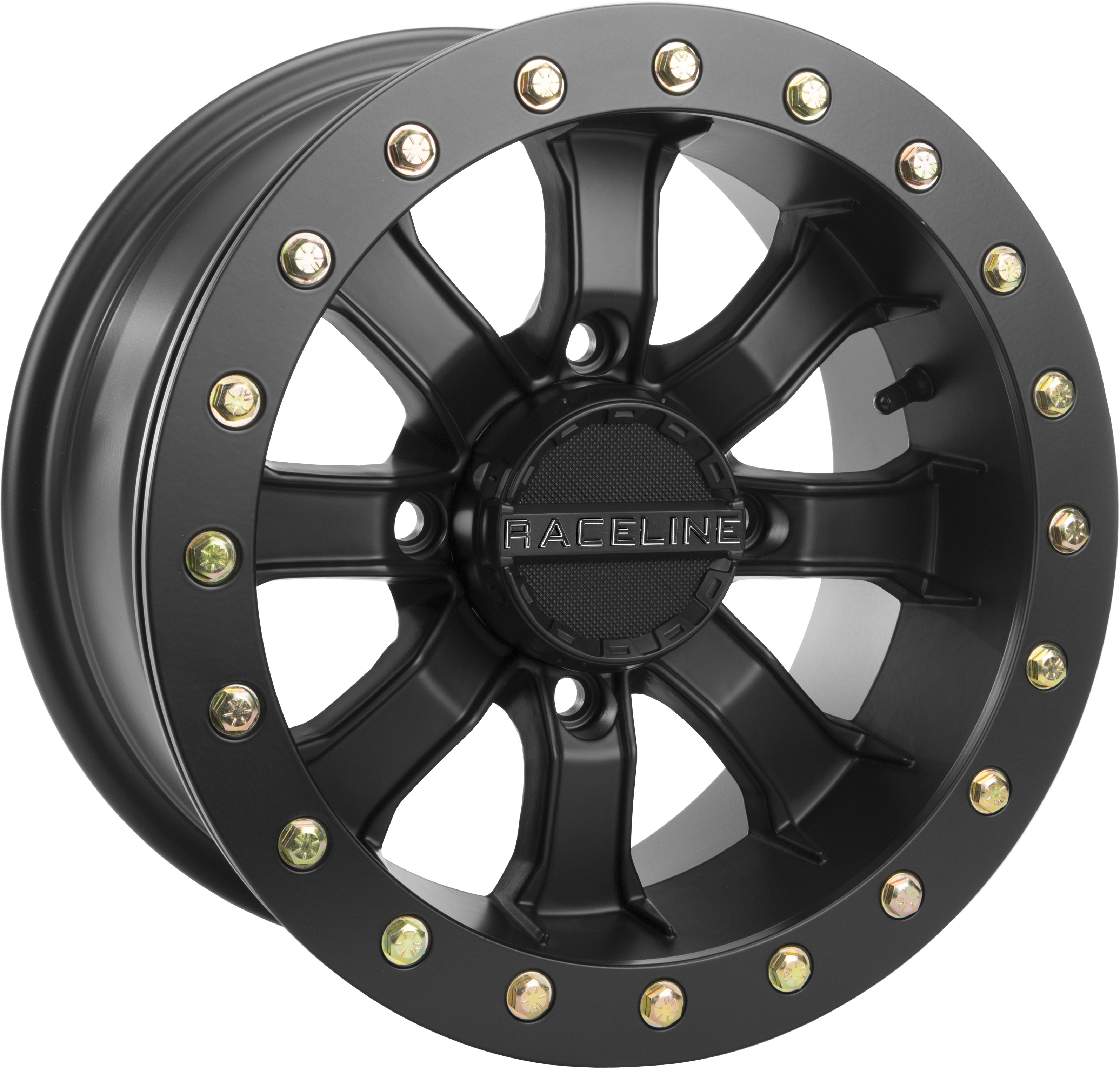 Mamba Beadlock Wheel Blackout 4/156 14X8 4+4 - Click Image to Close