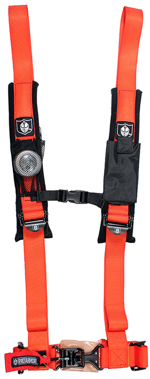 4PT Harness 2" Pads Orange - Click Image to Close