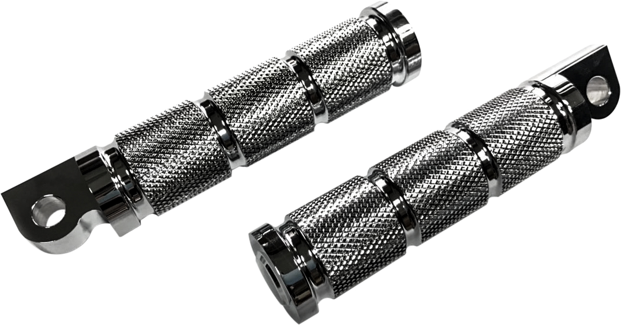 HardDrive Retro Rider Footpegs Chrome For Harley 1986-2017 - Chrome rider footpegs for Harley 1986-2017 - Click Image to Close