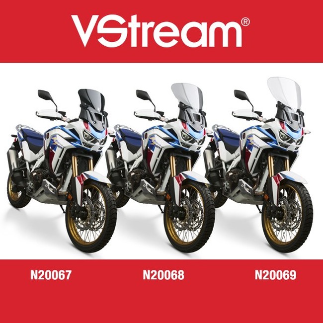 Tall Vstream Windscreen - Clear - For 20-23 Honda Africa Twin Adventure Sports - Click Image to Close