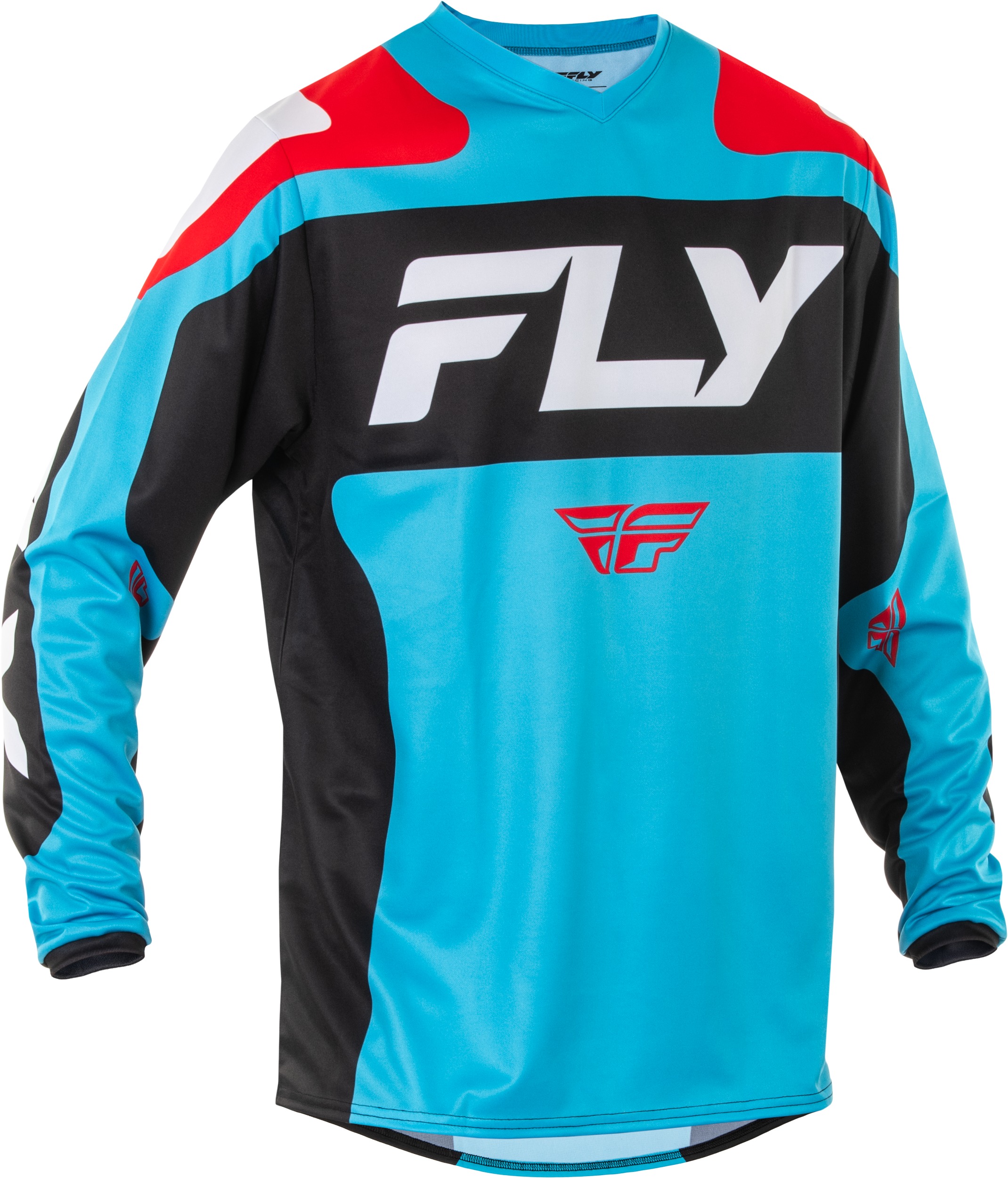 Fly Racing F-16 Jersey Cyan/Black/White XL - Click Image to Close