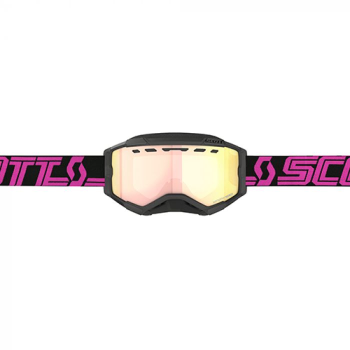 Scott Fury SnowX Goggles Black/Pink Enhancer Rose Chrome Lens - Black/Pink SnowX goggles with rose chrome lens - Click Image to Close