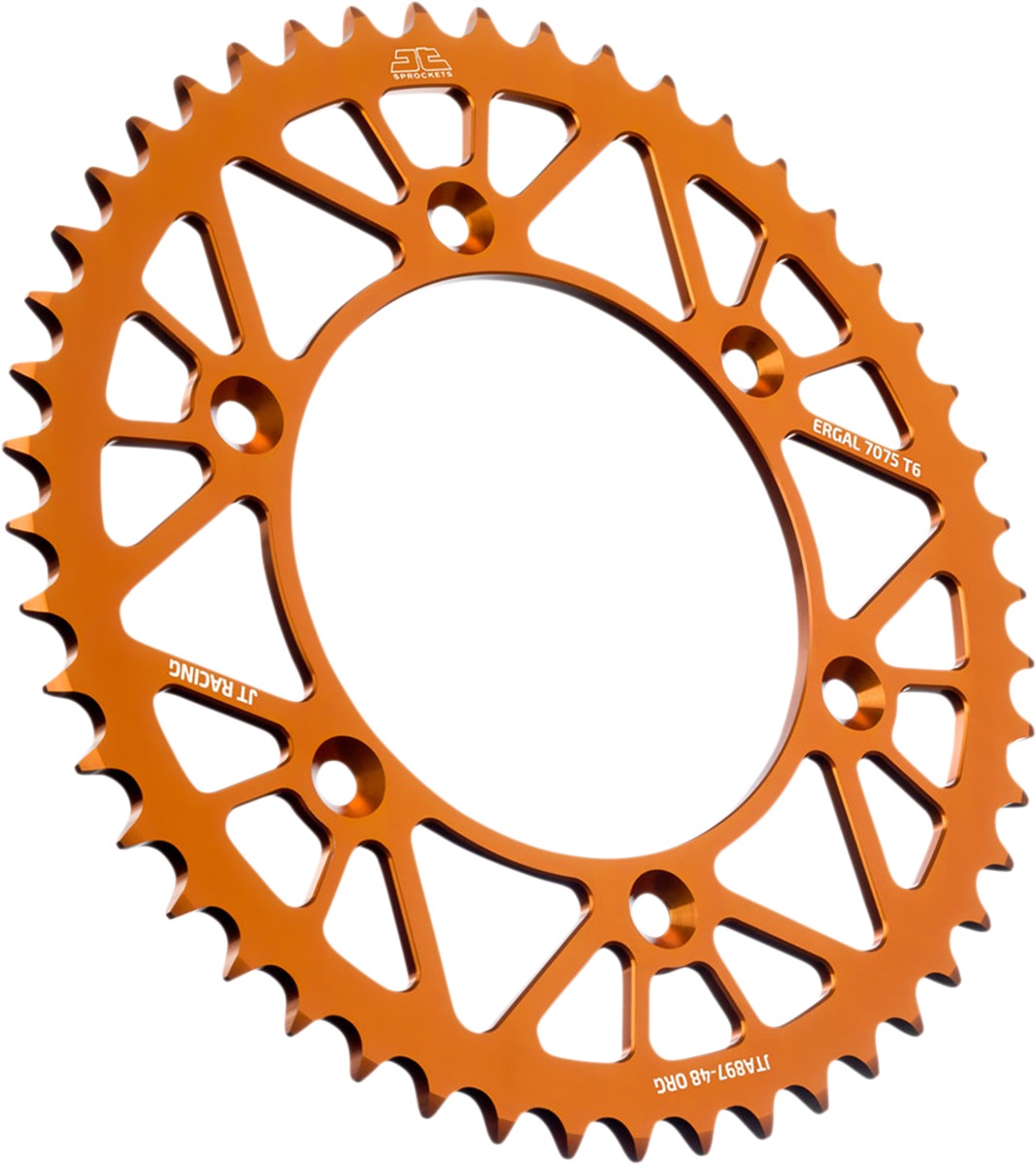 Orange Aluminum Rear Sprocket - 48 Teeth 520 Pitch - Click Image to Close