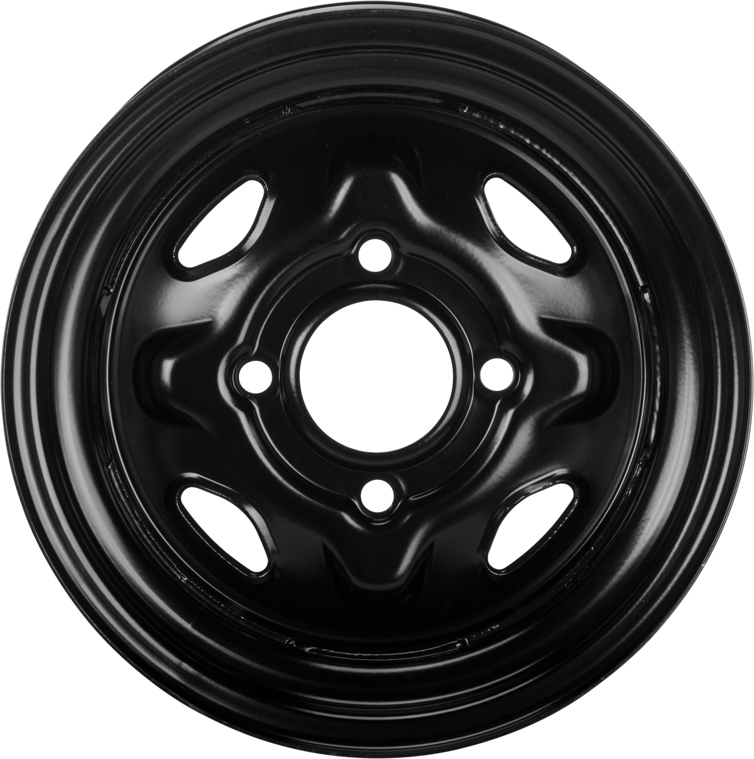 Sedona Steel 12x7 4/110 2+5 Black Rear ATV/UTV Wheel - 12x7 4/110 2+5 Black Steel Rear ATV/UTV Wheel - Click Image to Close