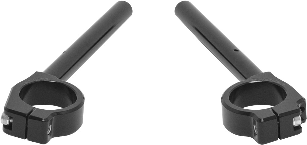 TracStar Clip-On Handlebars - Black - For 13-23 Kawasaki ZX6R & 11-15 ZX10R - Click Image to Close