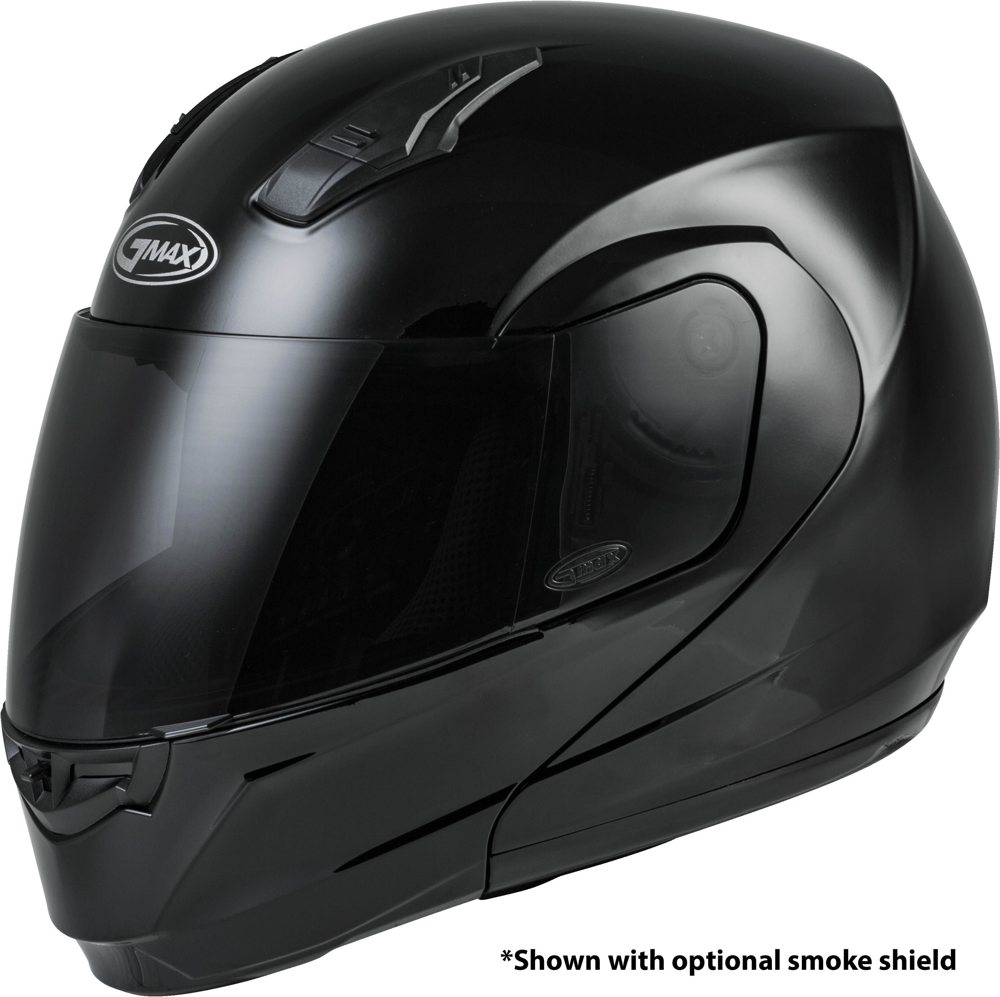 GMAX MD-04 Modular Helmet Gloss Black Large - Click Image to Close