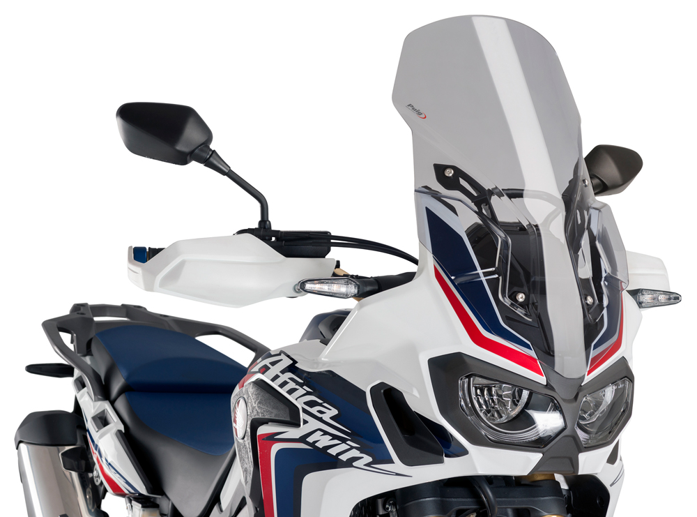 Smoke Touring Tall Windscreen - For 16-19 Honda Africa Twin CRF1000L - Click Image to Close