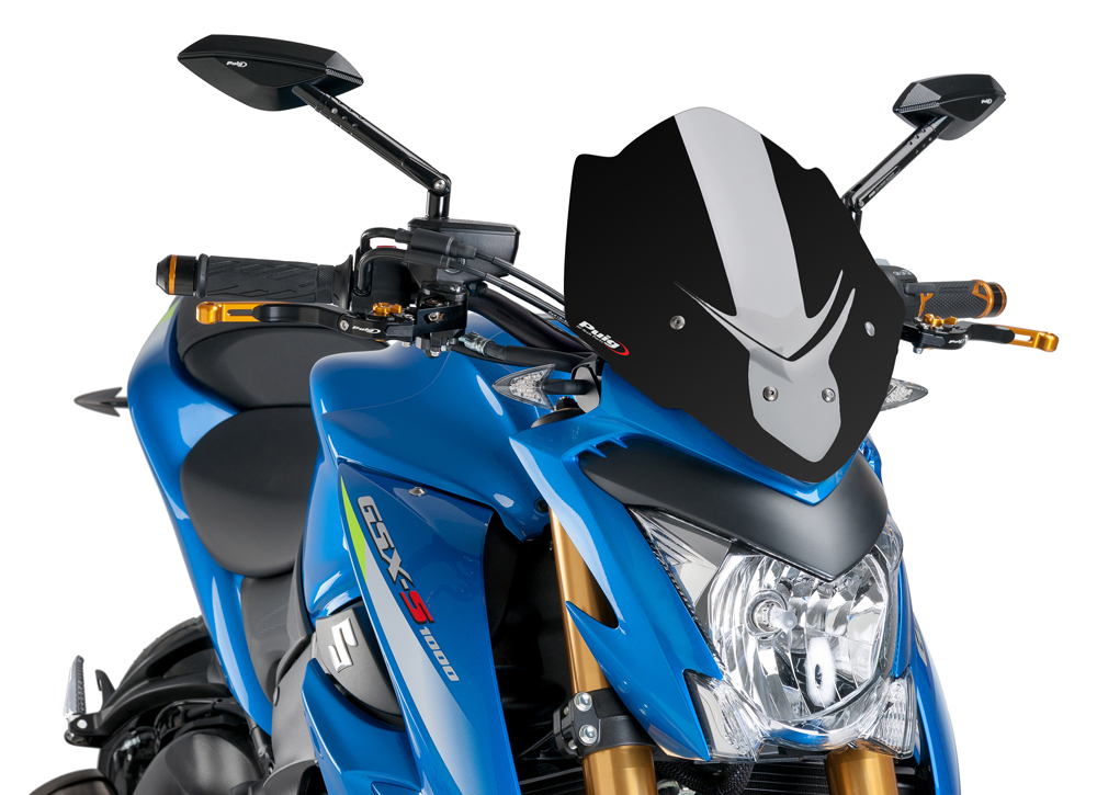 Black Naked New Generation Windscreen - For 16-20 Suzuki GSXS1000 - Click Image to Close