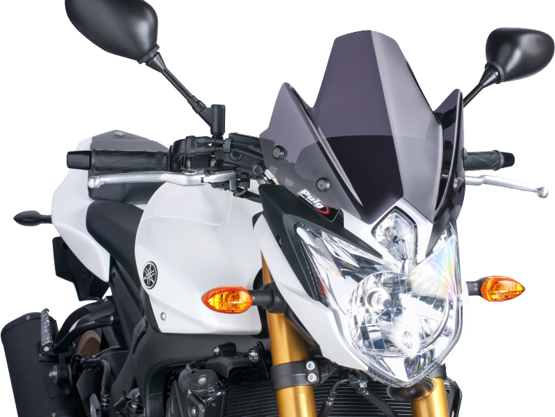 Dark Smoke Naked New Generation Windscreen - For 10-13 Yamaha FZ8 - Click Image to Close