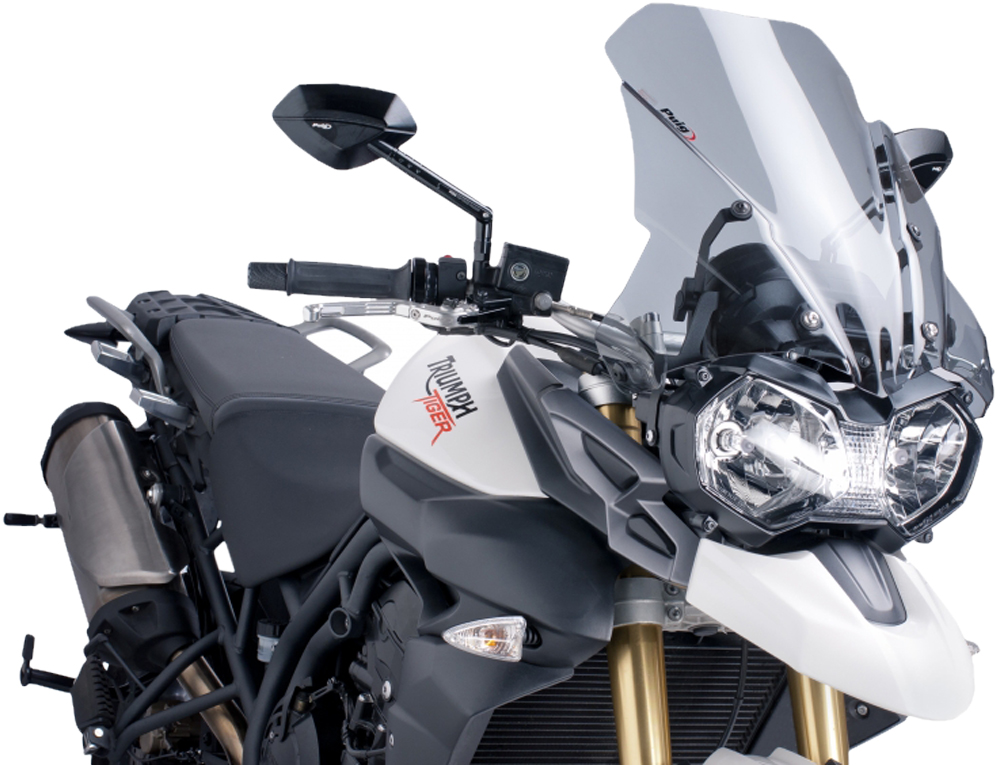 Smoke Touring Windscreen - For Triumph Tiger 800 - Click Image to Close