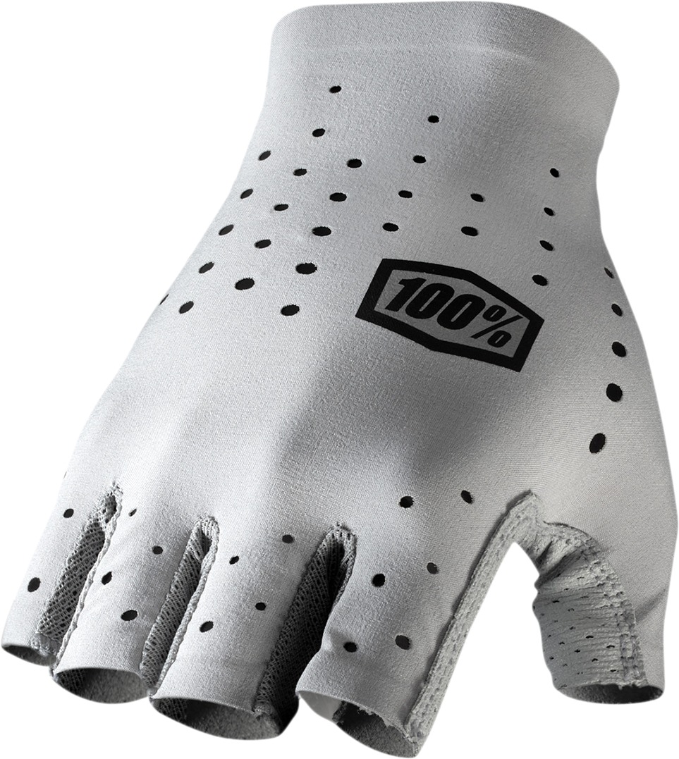 100% Sling Short Finger MTB Gloves Gray Large Men's - Breathable fingerless MTB gloves, Gray, Large, Men's - Click Image to Close