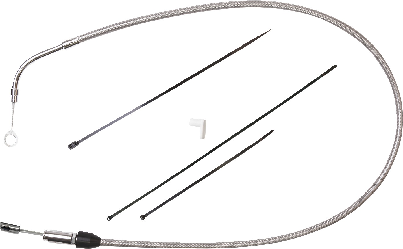 Drag Specialties Quick Connect Upper Clutch Cable Chrome For Harley FLHX FLHTK - Click Image to Close