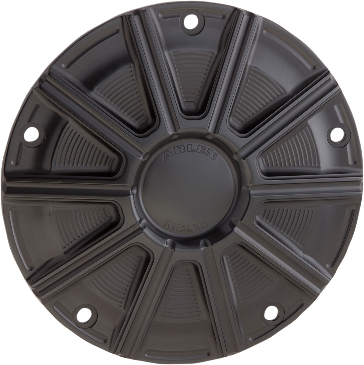 Arlen Ness 10-Gauge Derby Cover Black - Click Image to Close