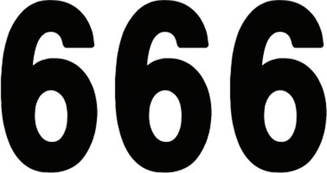 Factory Effex 4" Pro Numbers Black #6 Pack of 3 Decals - Click Image to Close