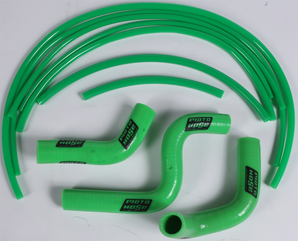 Silicone Hose Kit Green - For 14-21 Kawasaki KX85 - Click Image to Close