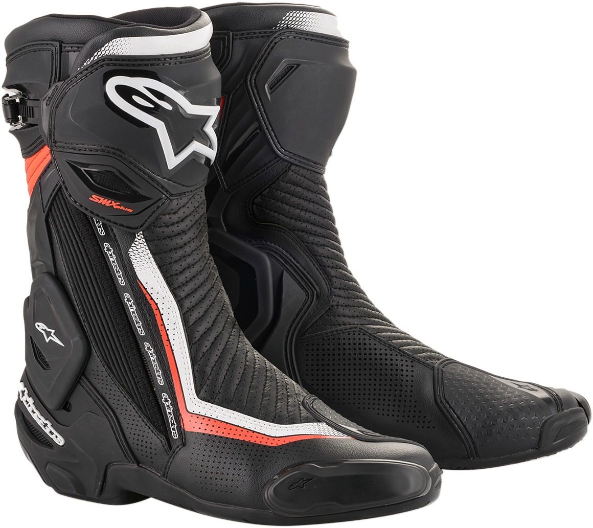 SMX Plus Street Riding Boots Black/Red/White US 10.5 - Click Image to Close