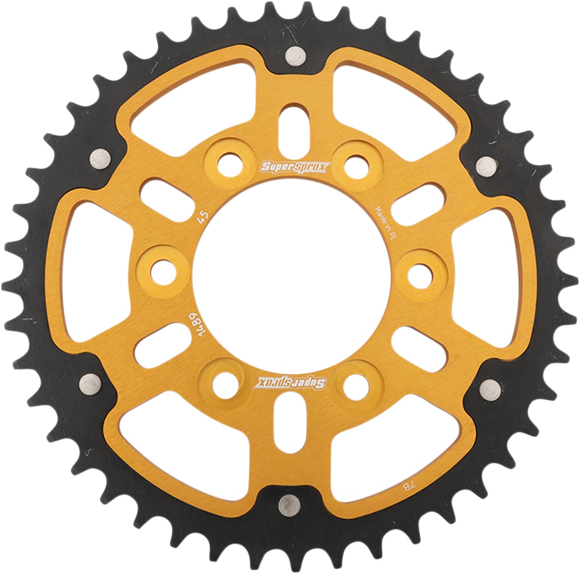 45T Sprocket Gold - Click Image to Close