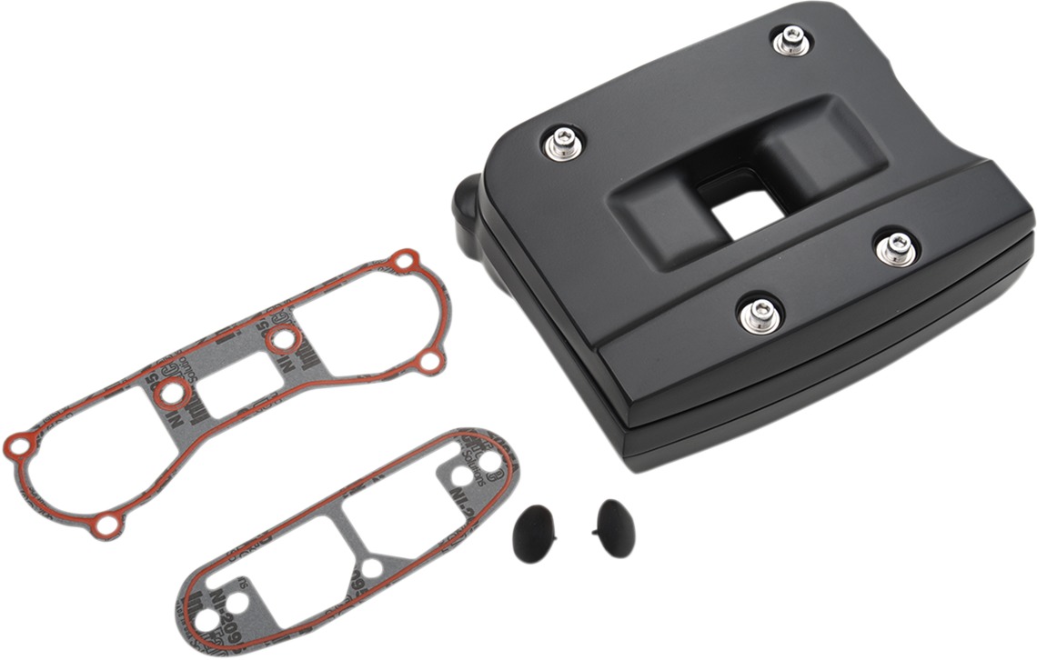 Drag Specialties Rocker Box Kit Satin Black For Harley-Davidson 1992-1999 - Rocker box kit for Harley 1992-1999 models - Click Image to Close