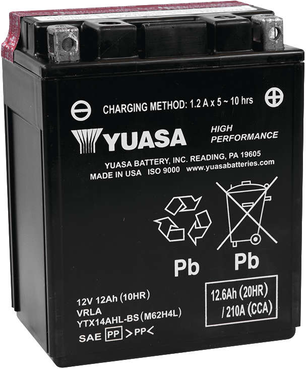 AGM Maintenance Free Battery YTX14AHL-BS - Click Image to Close