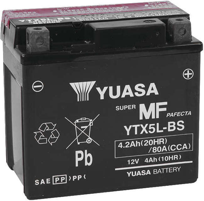 AGM Maintenance Free Battery YTX5L-BS - Click Image to Close