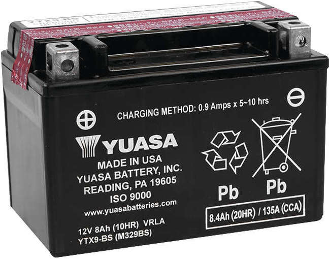 AGM Maintenance Free Battery YTX9-BS - Click Image to Close