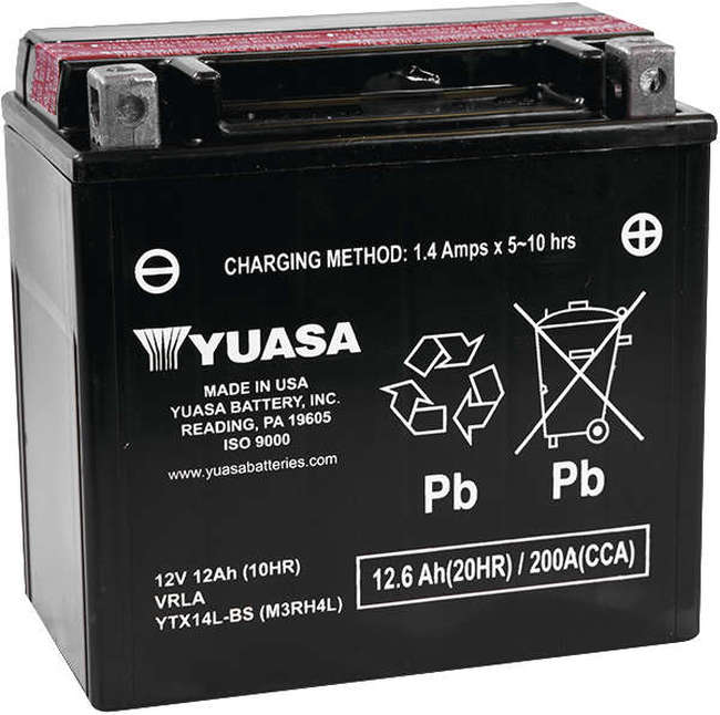 AGM Maintenance Free Battery YTX14L-BS - Click Image to Close
