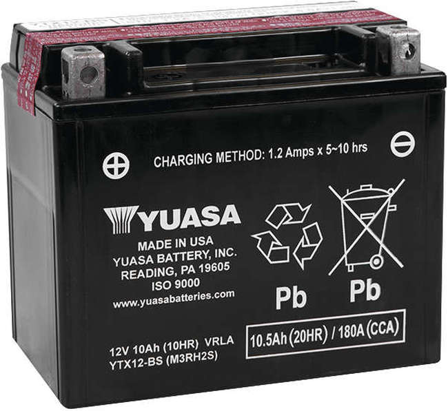 AGM Maintenance Free Battery YTX12-BS - Click Image to Close