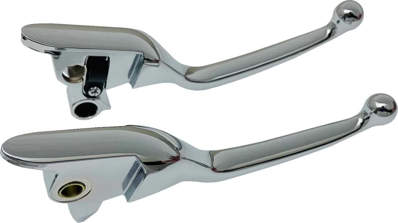 Drag Specialties Narrow Chrome Lever Set For Harley-Davidson Touring - Click Image to Close