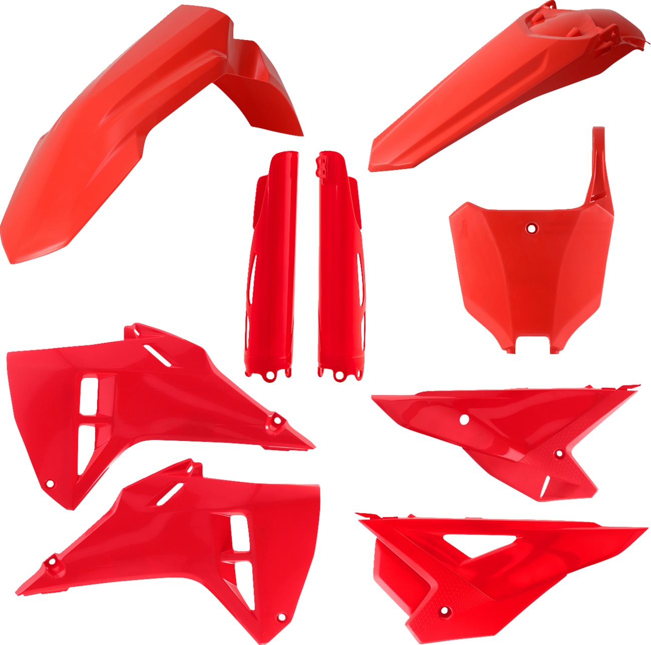 Complete Plastic Kit - Red - For 2025 Honda CRF250R & CRF450R - Click Image to Close