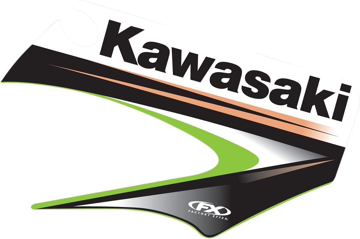 Factory Look Tank / Shroud Graphics - 2003 Style - For 01-13 Kawasaki KX100 KX85 - Click Image to Close