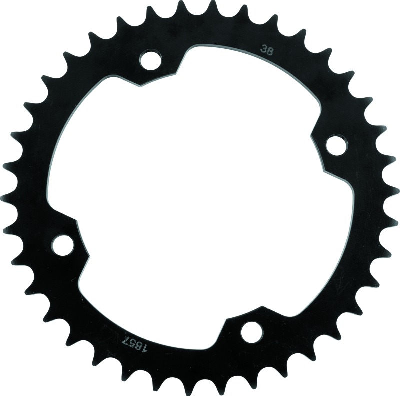 BikeMaster Rear Steel Sprocket 520 38T Black For Yamaha - 38 tooth 520 steel rear sprocket For Yamaha - Click Image to Close