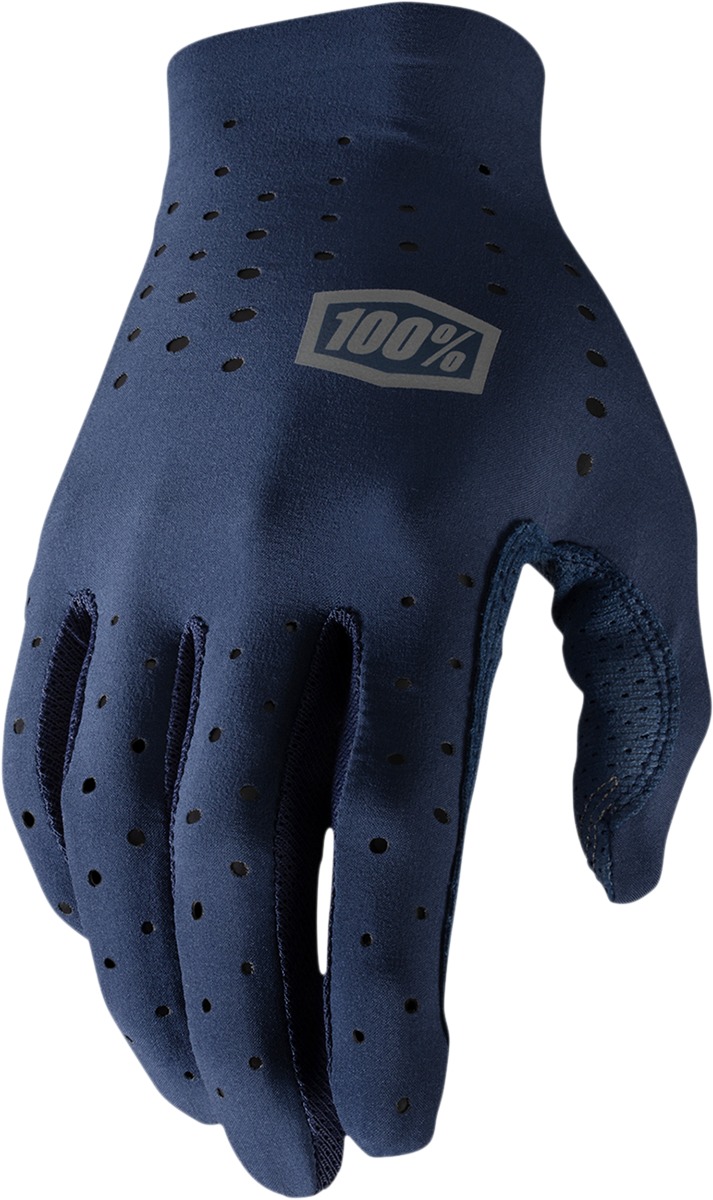 100% Sling MTB Gloves Navy Men's Medium - Ultra lightweight navy MTB gloves, men's M - Click Image to Close